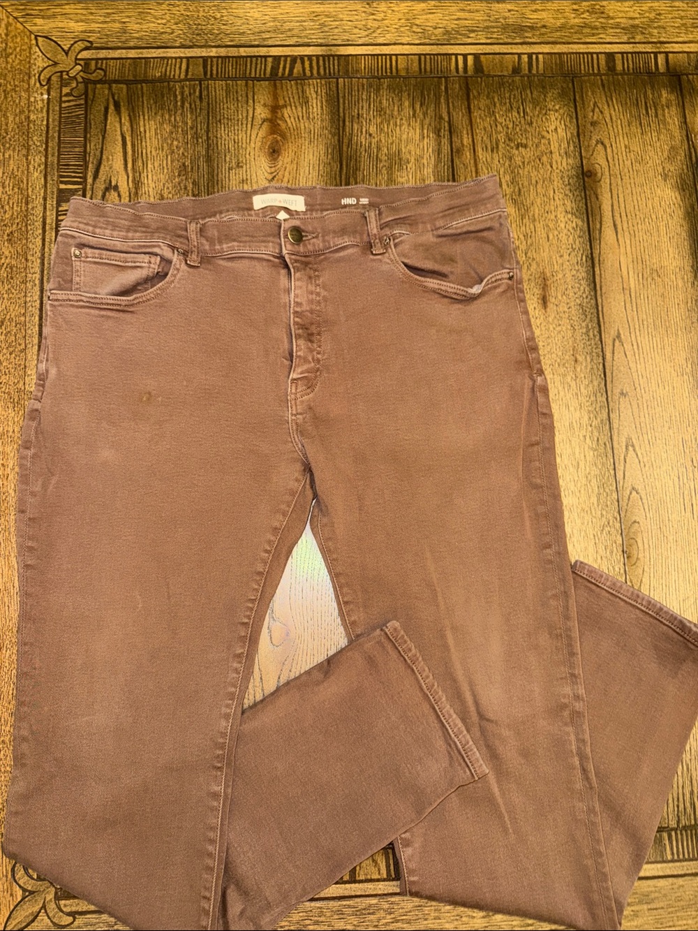 Warp + Weft Tokyo Skinny Men's Slim Jeans in Dusty Brown